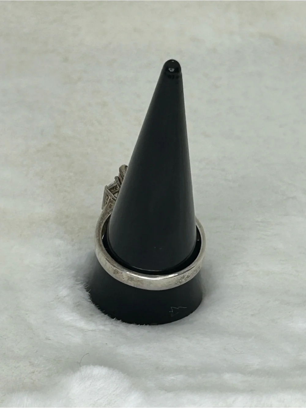 PINK THREE STONE STERLING SILVER 925 RING